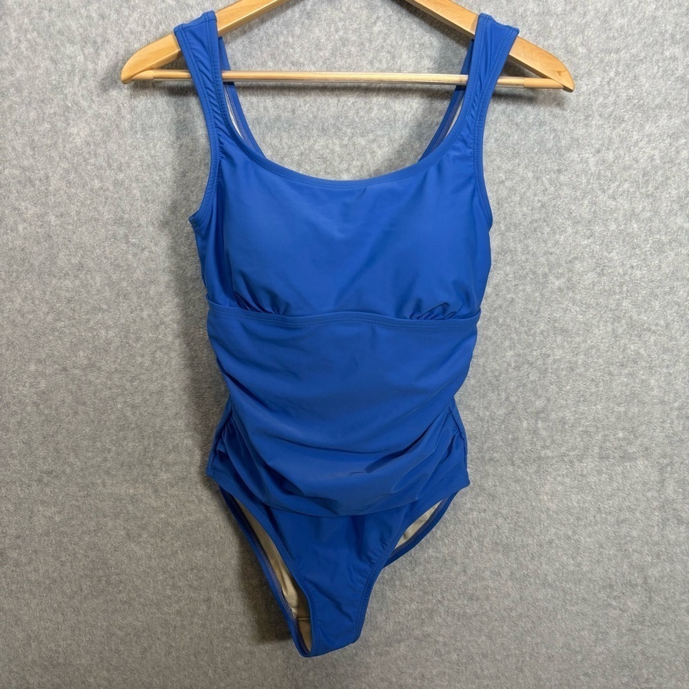 Merona One Piece Swimsuit-Blue-Women Size Small
